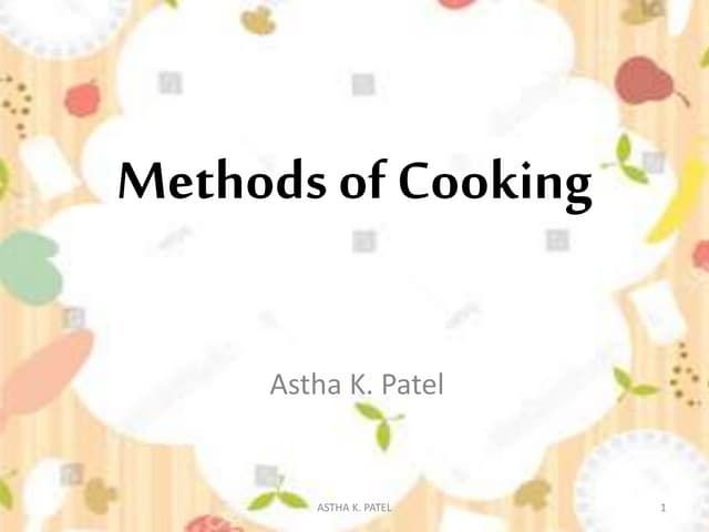 Types of cooking methods